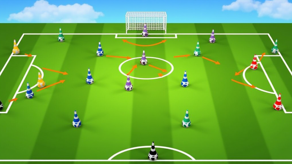 Small-sided soccer passing games graphic
