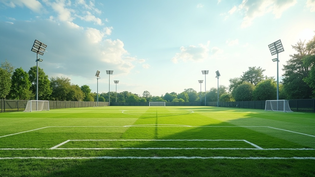 soccer field with a wide view