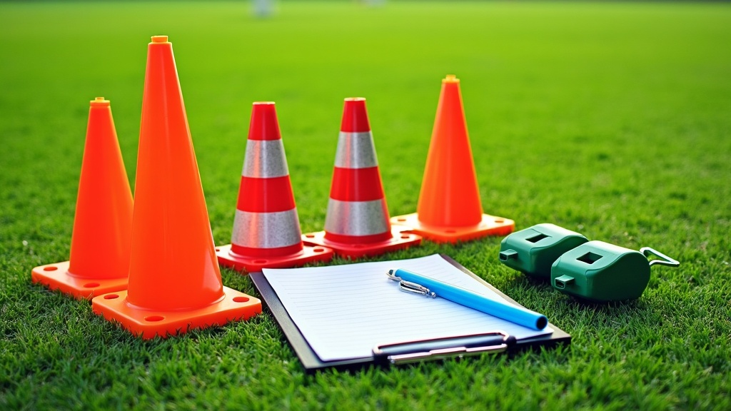 Mobile soccer coaching app screenshots on clean background
