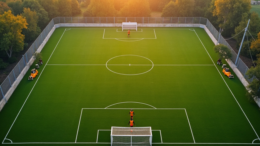 Soccer coach laptop, whistle, clipboard, digital training plan