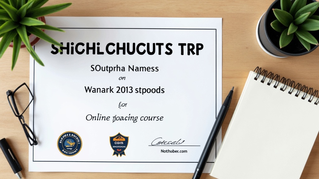 Soccer coaching certificate and online badge