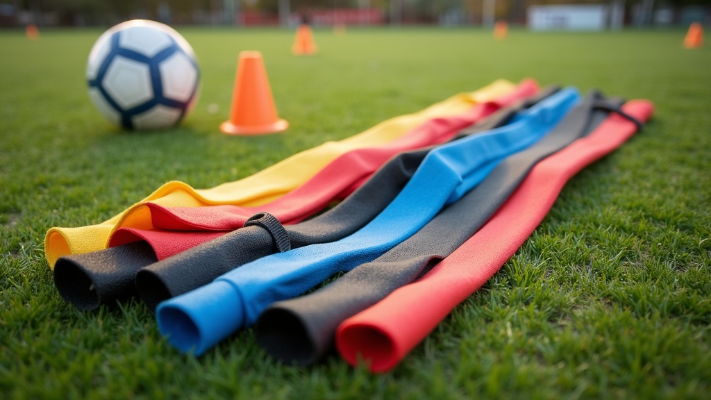 Soccer training with resistance bands